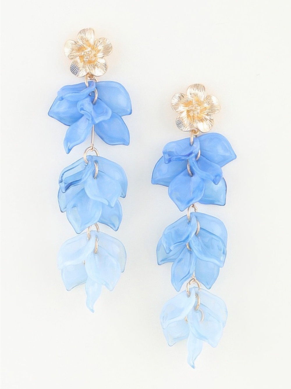 Multi Flower Blossom Drop Earrings